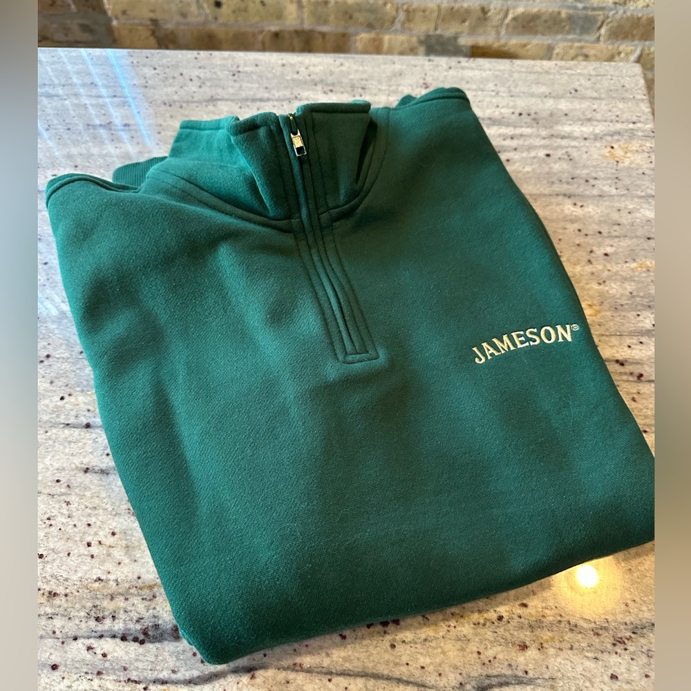 NEW Green Quarter zip Unisex XL Sweater